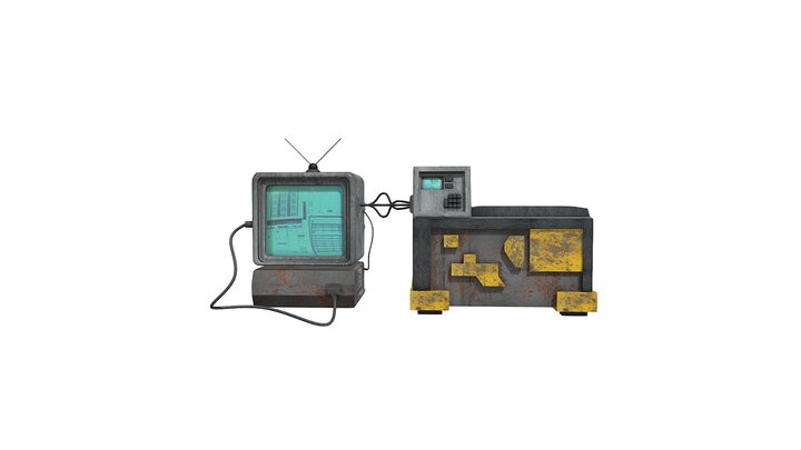 Retro Device and Chest 3D Model