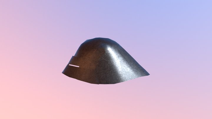 German Cavalry Sallet V2 Visored 3D Model