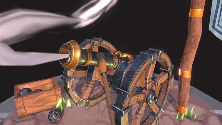 [STUDENT WORK] Stylized Cannon 3D Model