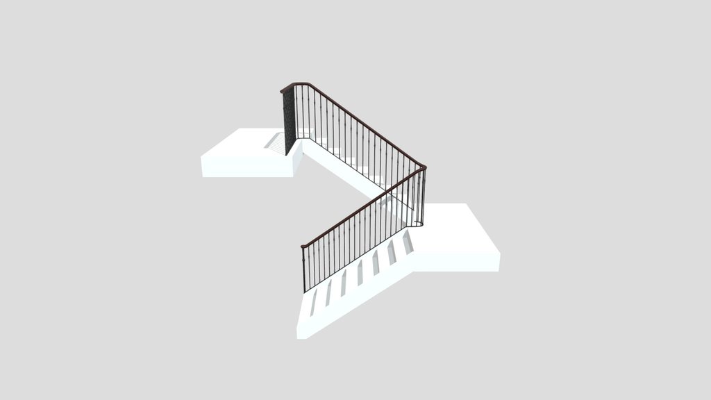 Dark oak railing