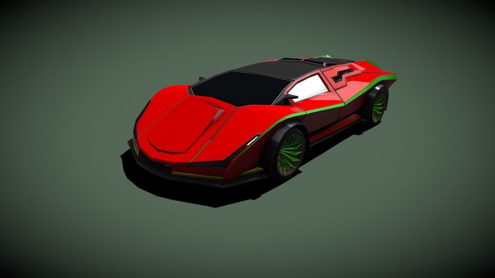 Concept car  Low Poly  Lamborghini 3D Model