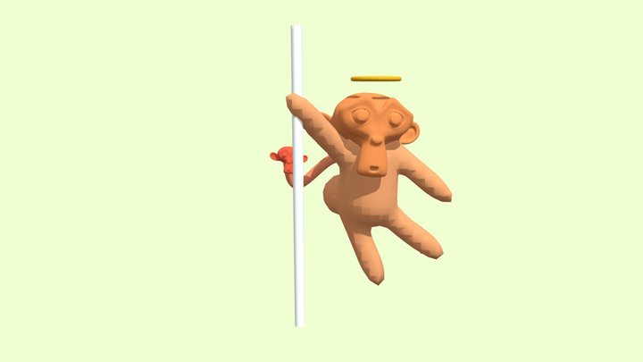 POLE DANCE MONKE 3D Model