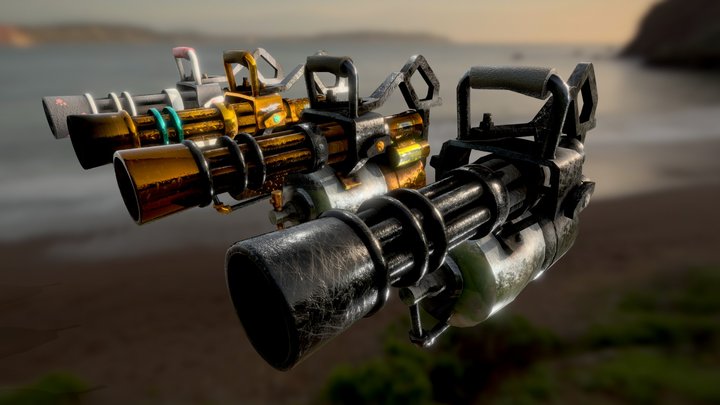 [TF2 HD] Minigun Pack 3D Model