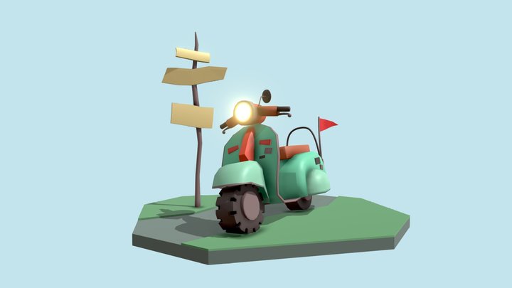 Scooter blocking 3D Model