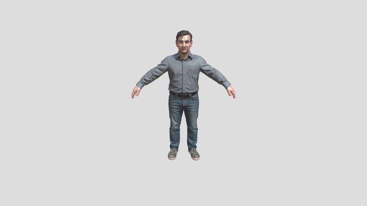 Man fullbody rigged 3D Model
