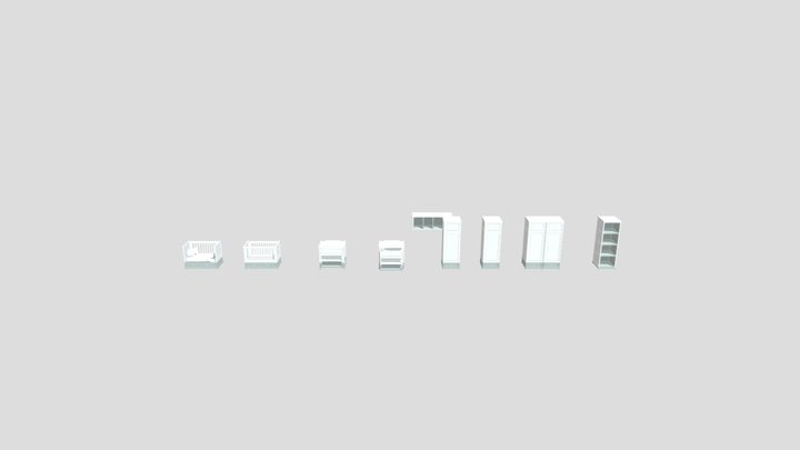 mobilier clasic- MDf melaminat DESCHIS si mint g 3D Model