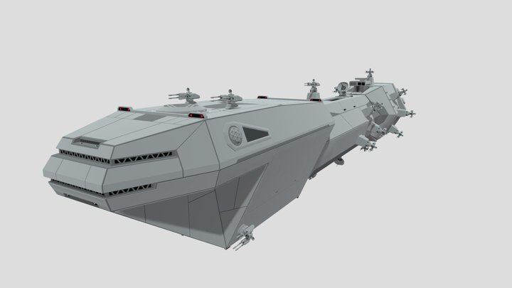 Lancer Class Frigate 3D Model