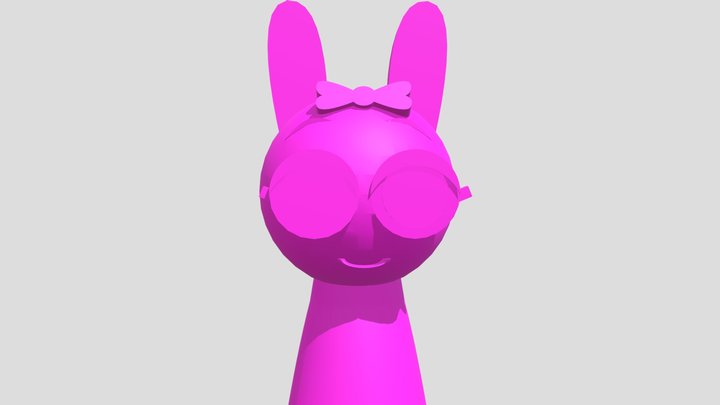 Pink-pinki coloured file 3D Model