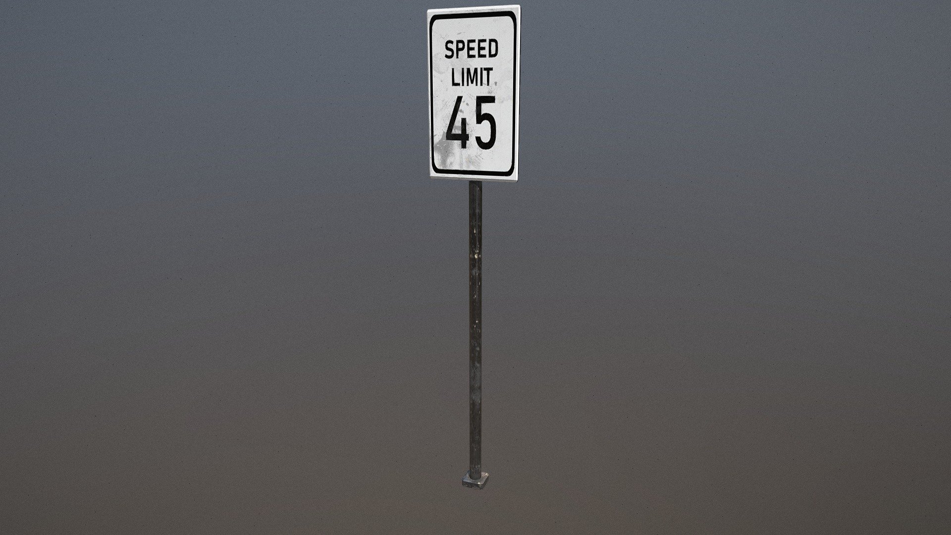 45MPH Speed Limit Sign - Download Free 3D model by RealgrumpyKitten1