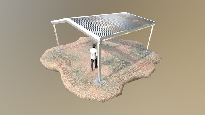 Gable Carport 3D Model