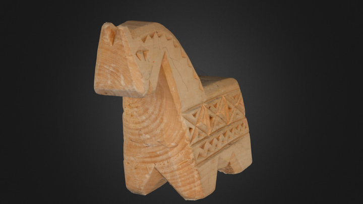 Wooden horse, toy (Podlesnaya Tavla) 3D Model