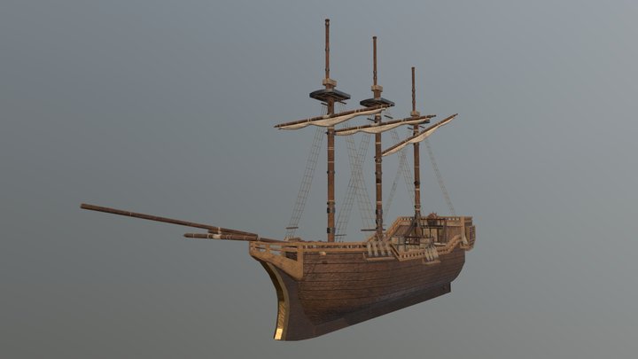 PBR Sailing Ship 3D Model