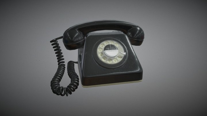 Vintage Telephone 3D Model