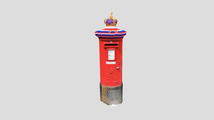 Platinum Jubilee Post Box - Lymm Lower Dam 3D Model