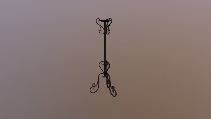 Candlestick 2 without candle 3D Model