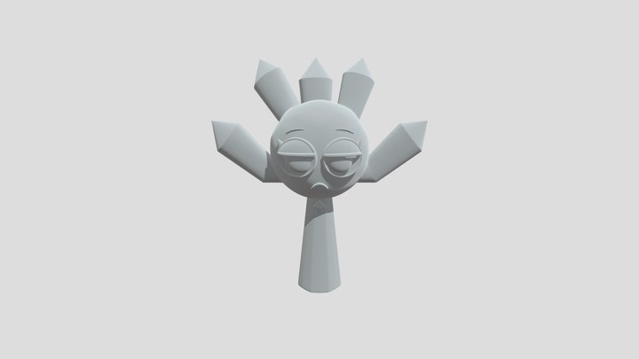 Louy The Crystal Girl From Sprunki Toxic 3D Model