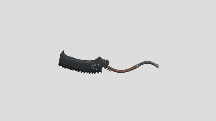 Saw Cleaver Textured 3D Model