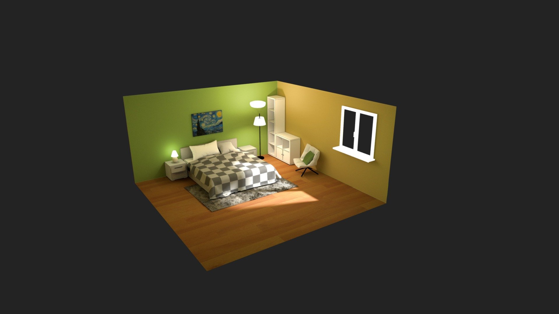 Bedroom Download Free 3d Model By Lost1990 [0307d6c] Sketchfab