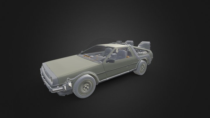 DeLorean BTTF 01 3D Model