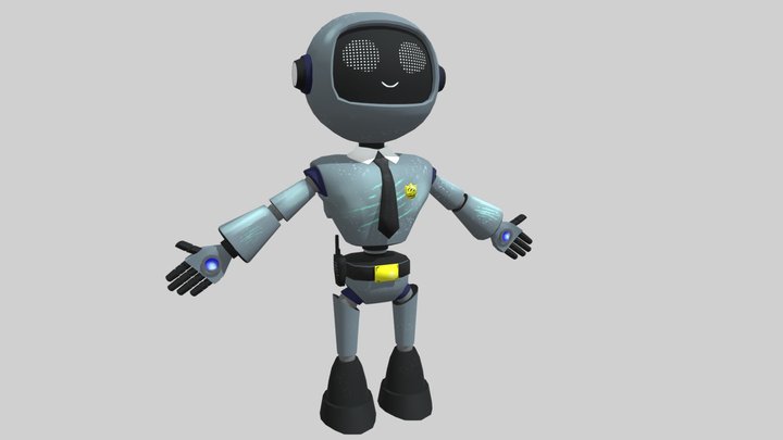 Robot Security - Security Rush 3D Model