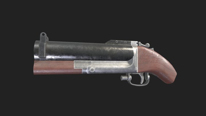 WIP Sawn Off M79 Grenade Launcher 3D Model