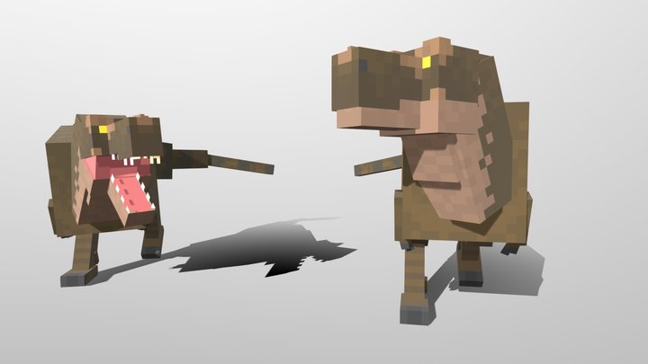 Tyrannosaurus Rex v2 (Minecraft Blockbench) 3D Model