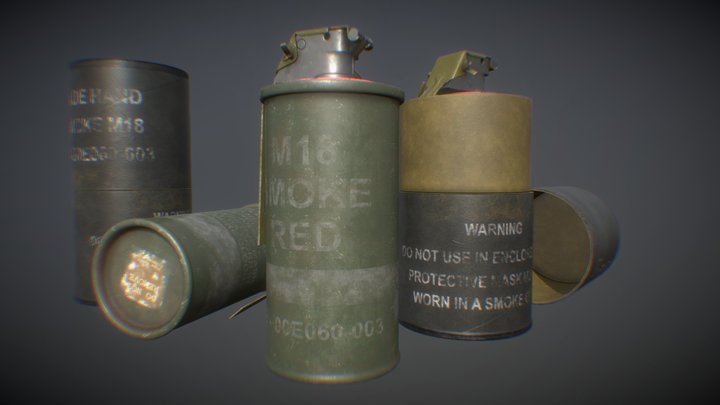 M18 Smoke Grenade 3D Model