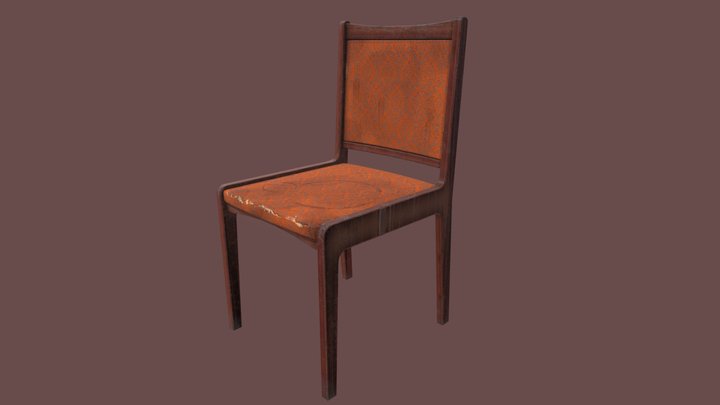 Old chair from Russia (USSR) 3D Model