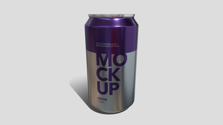 Soda Can 355ml - Grape 3D Model
