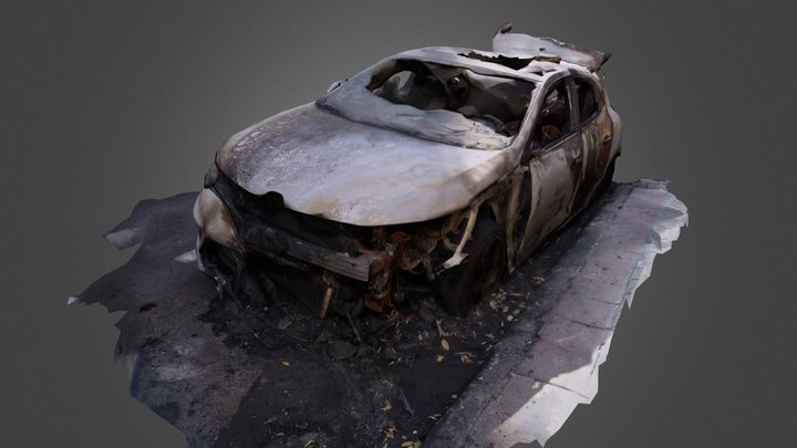 BURNED CAR 3D Model