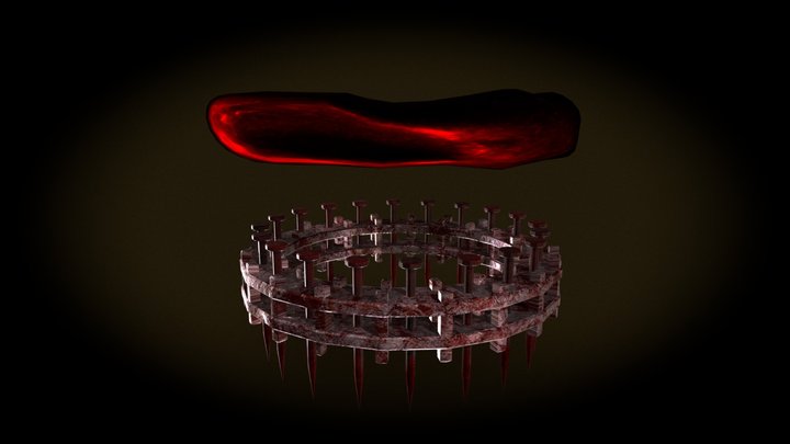 Nail Crown and blood halo 3D Model