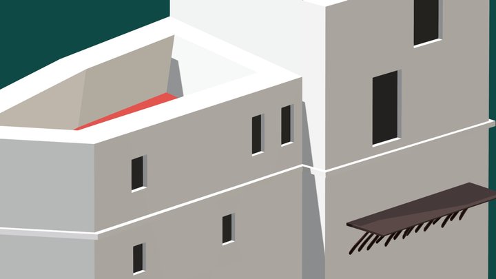 Casbah of Algiers House - Lowpoly 3D Model 3D Model