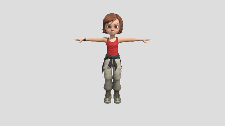 Penny Outfit Disney Bolt (FBX Rig Mixamo) 3D Model