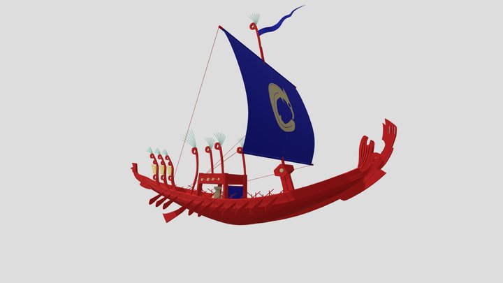Dong Son Bronze Age warship 3D Model