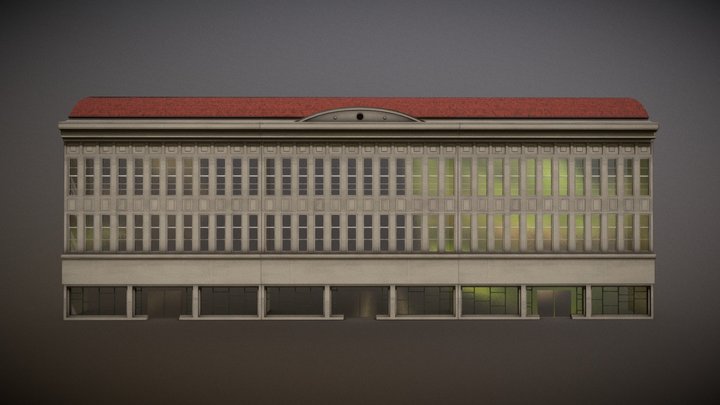 Classic Office Building 1 3D Model