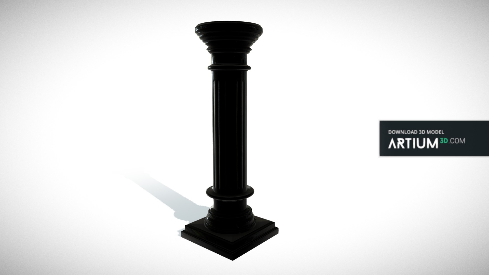 3D model Neoclassical style column about 1900 - This is a 3D model of the Neoclassical style column about 1900. The 3D model is about a black chess board.