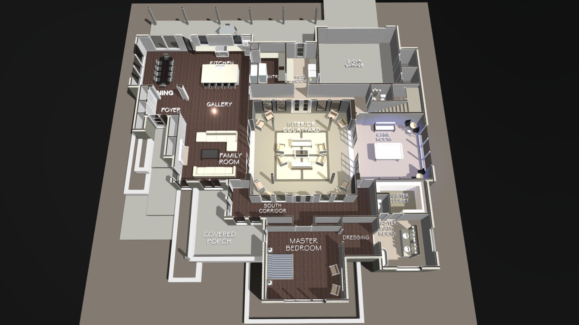 Courtyard House Floor Plan