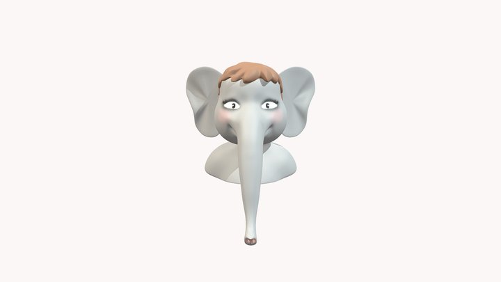 Éléphant audrey 3D Model