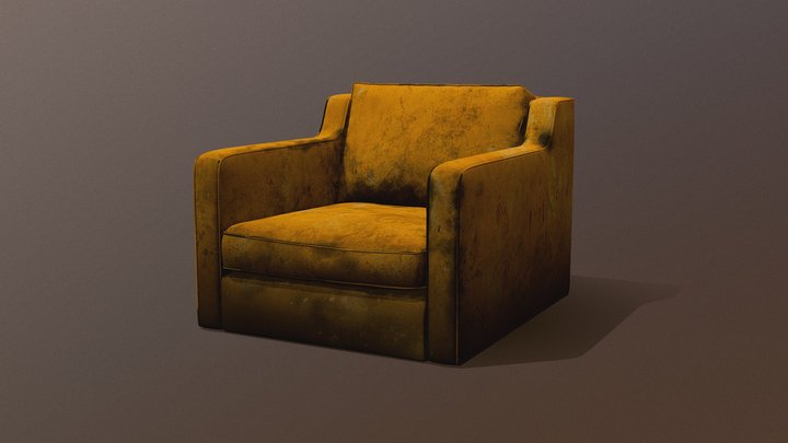 Post Apocalyptic Sofa 3D Model