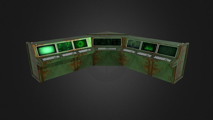 OLD SOVIET NUCLEAR TERMINAL COMPUTER 3D Model