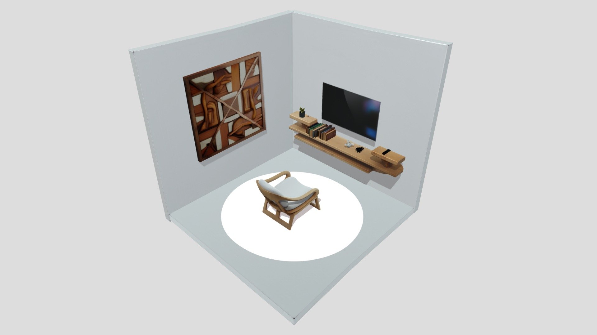 Stylized Isometric Living Room Diorama - 3D model by ecefilms [031734d ...