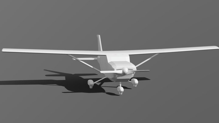 Cessna 172 (UNTEXTURED) 3D Model