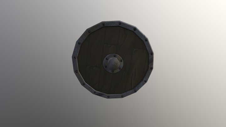 LOWPOLY VIKING SHIELD 3D Model
