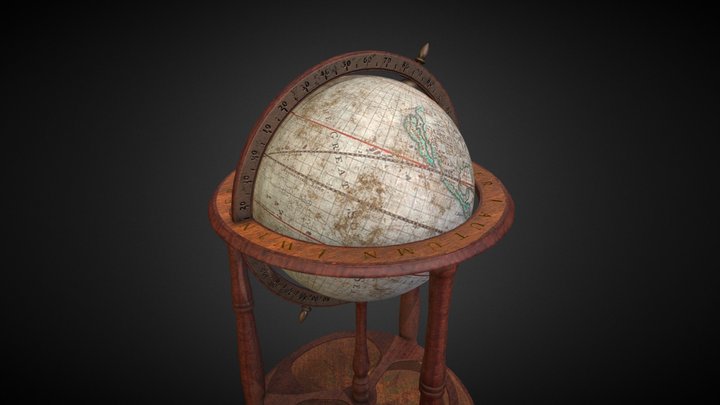 Floor Globe 3D Model