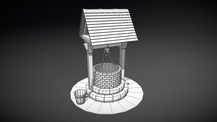 studnia wireframe 3D Model