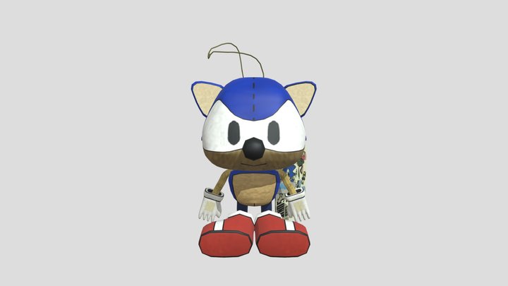 Sonic The Hedgehog Plush Sega 1991 3D Model