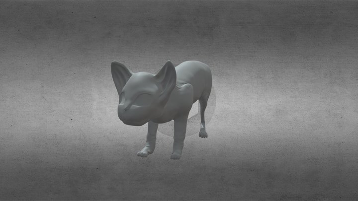 Hairless Cat 3D Model