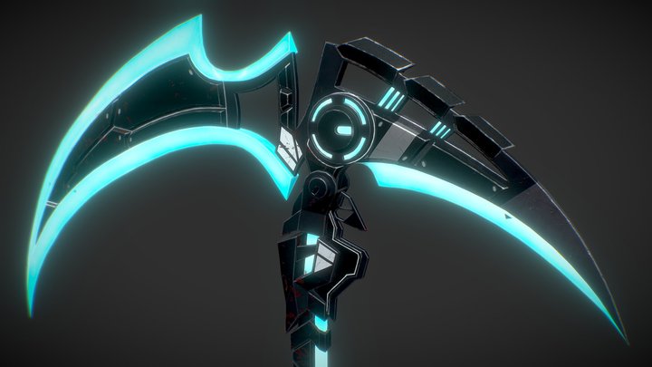 Futuristic Sci-Fi Scythe 3D Model
