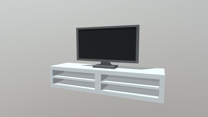Tv with stand 3D Model