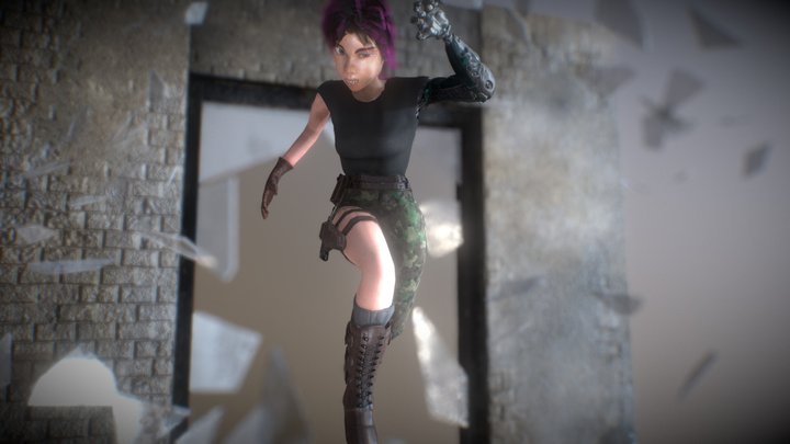 break the window 3D Model